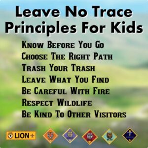 Leave No trace principles for Kids